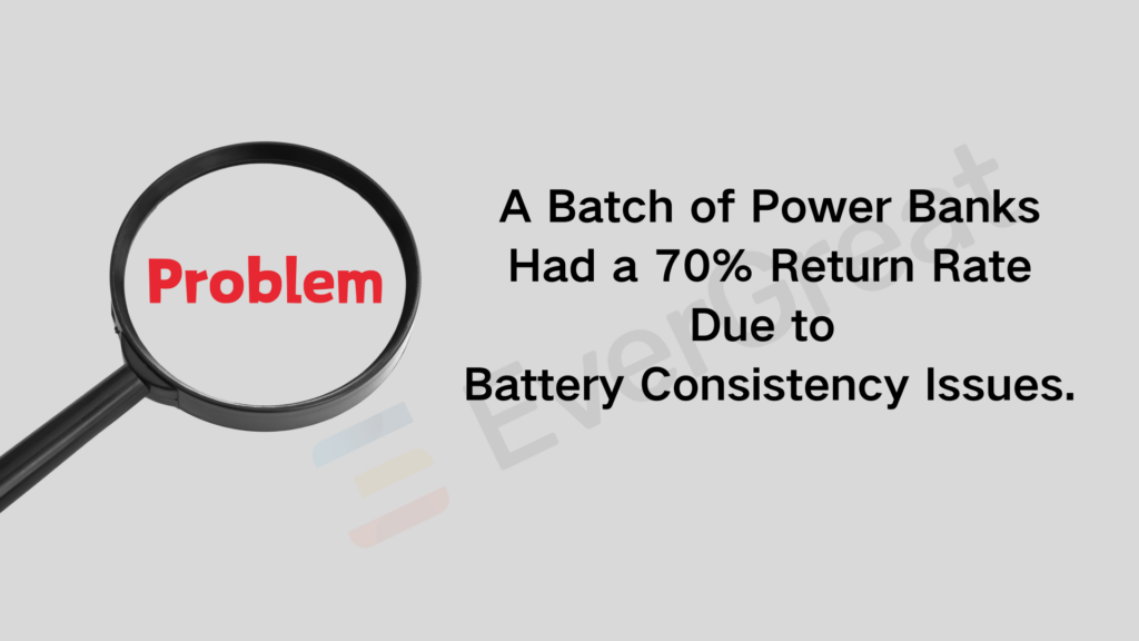 A batch of power banks had a 70% return rate due to battery consistency issues. How can we help customers save it?