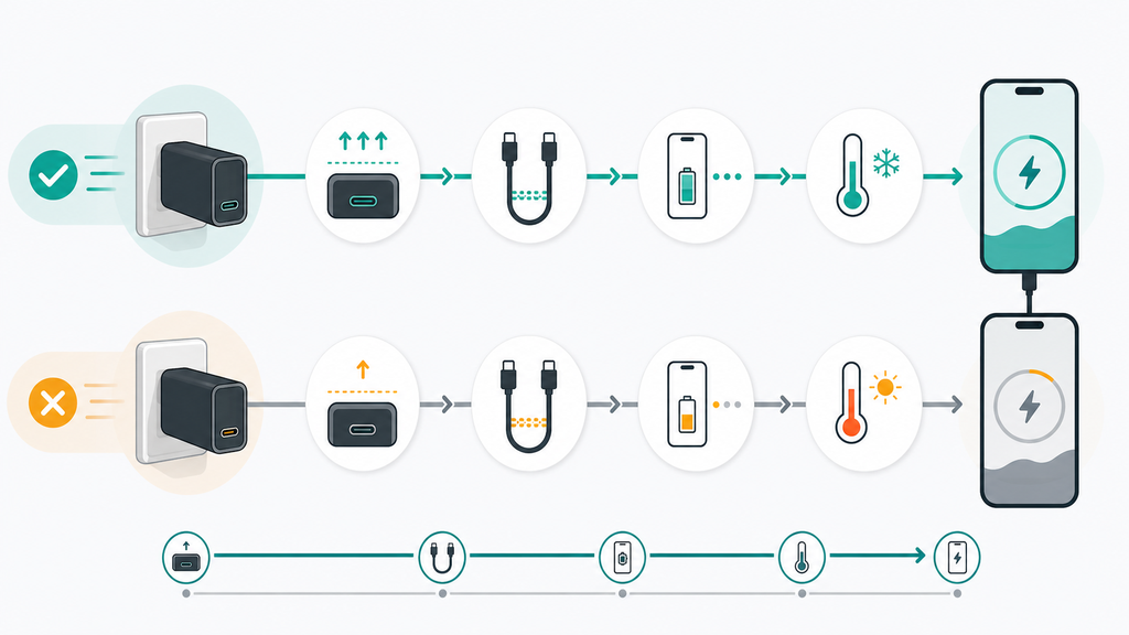 USB-C power negotiation between charger cable and phone