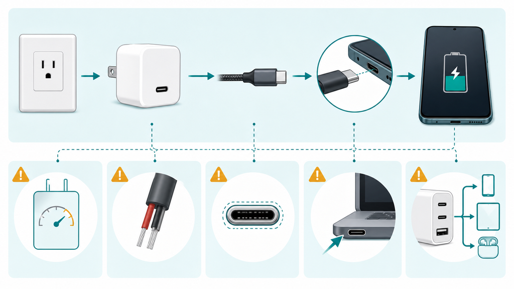 Charger and cable bottleneck comparison