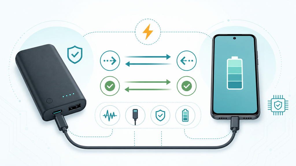 Power negotiation between power bank and phone