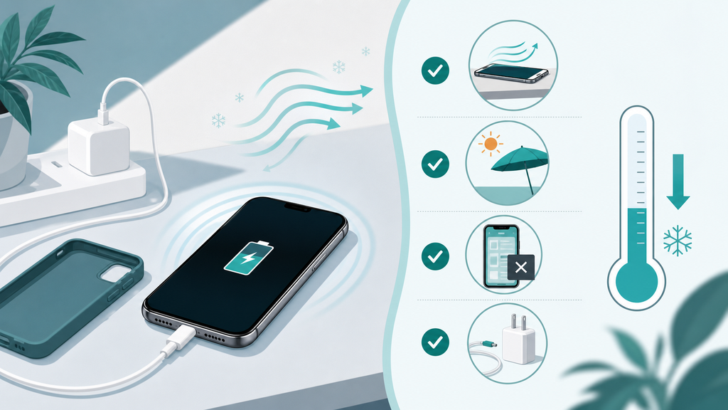 Phone charging heat reduction checklist