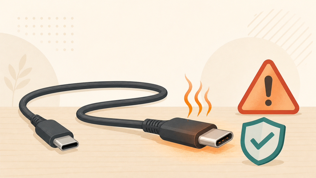 Charging cable burning smell overview