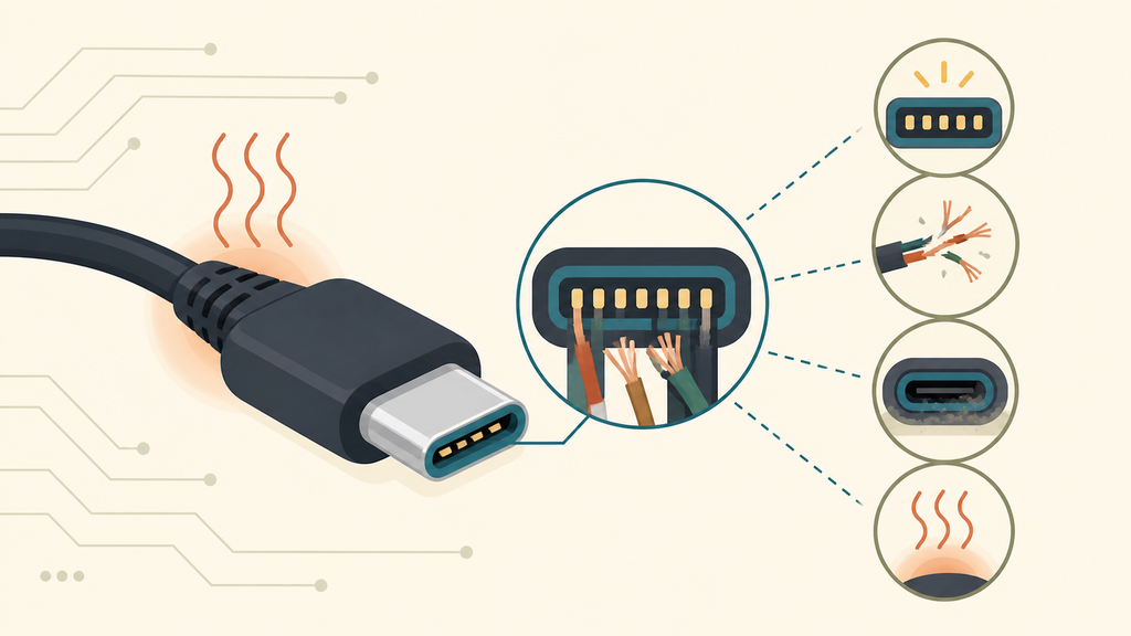 Charging cable heat causes