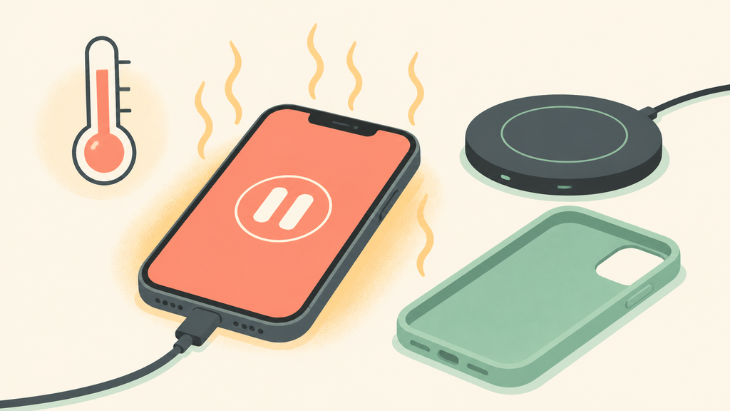 Charging heat causes phone to pause