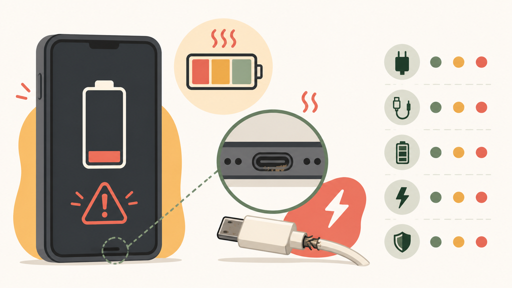 Phone battery and charging port risk