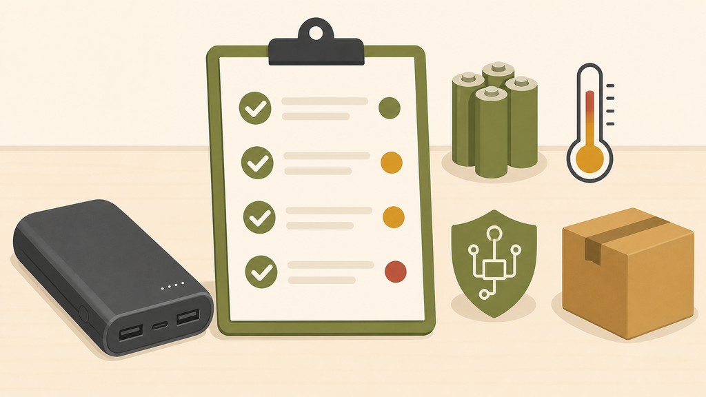 Power bank safety sourcing checklist