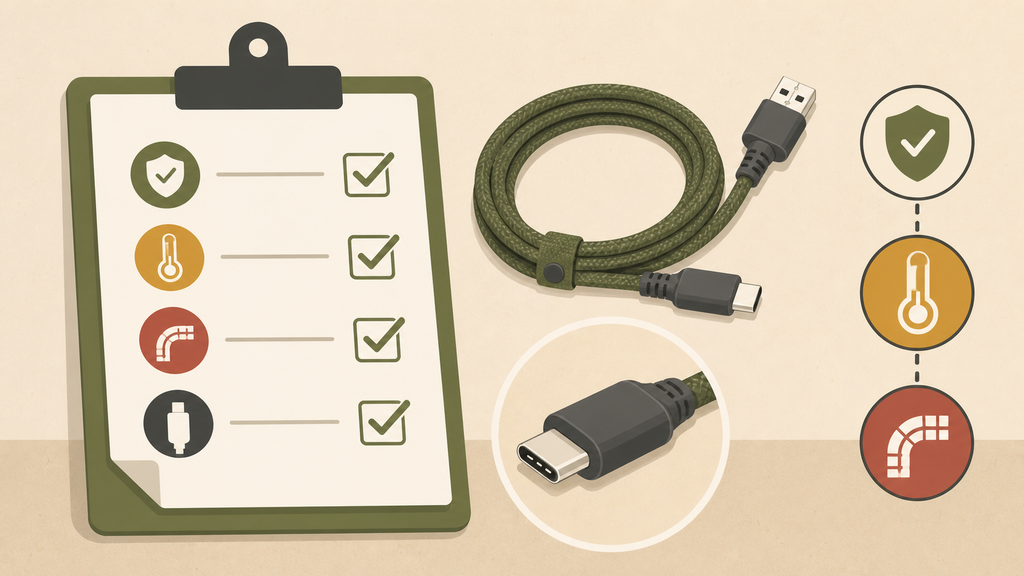 Charging cable sourcing checklist