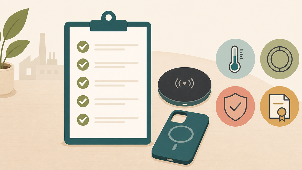 Wireless charger sourcing checklist
